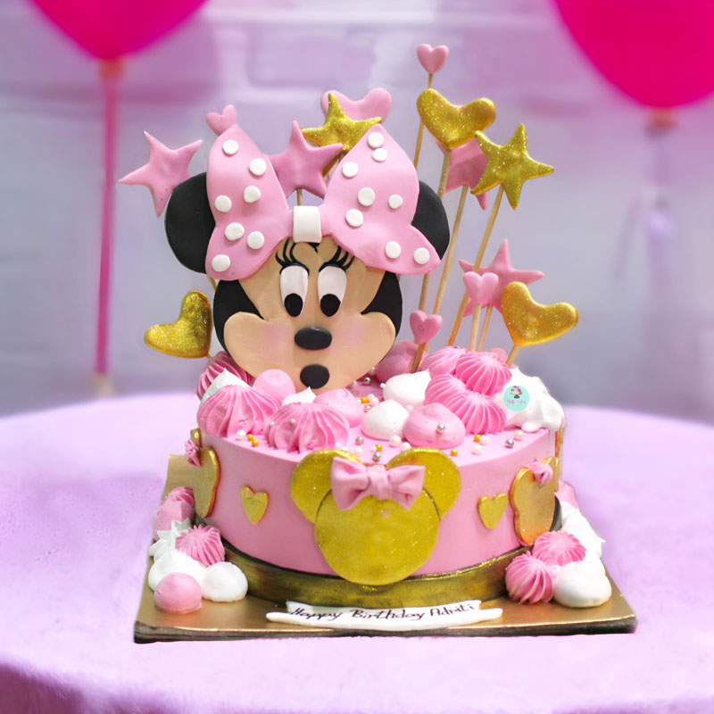 Pink-Minnie-Mouse-Cake